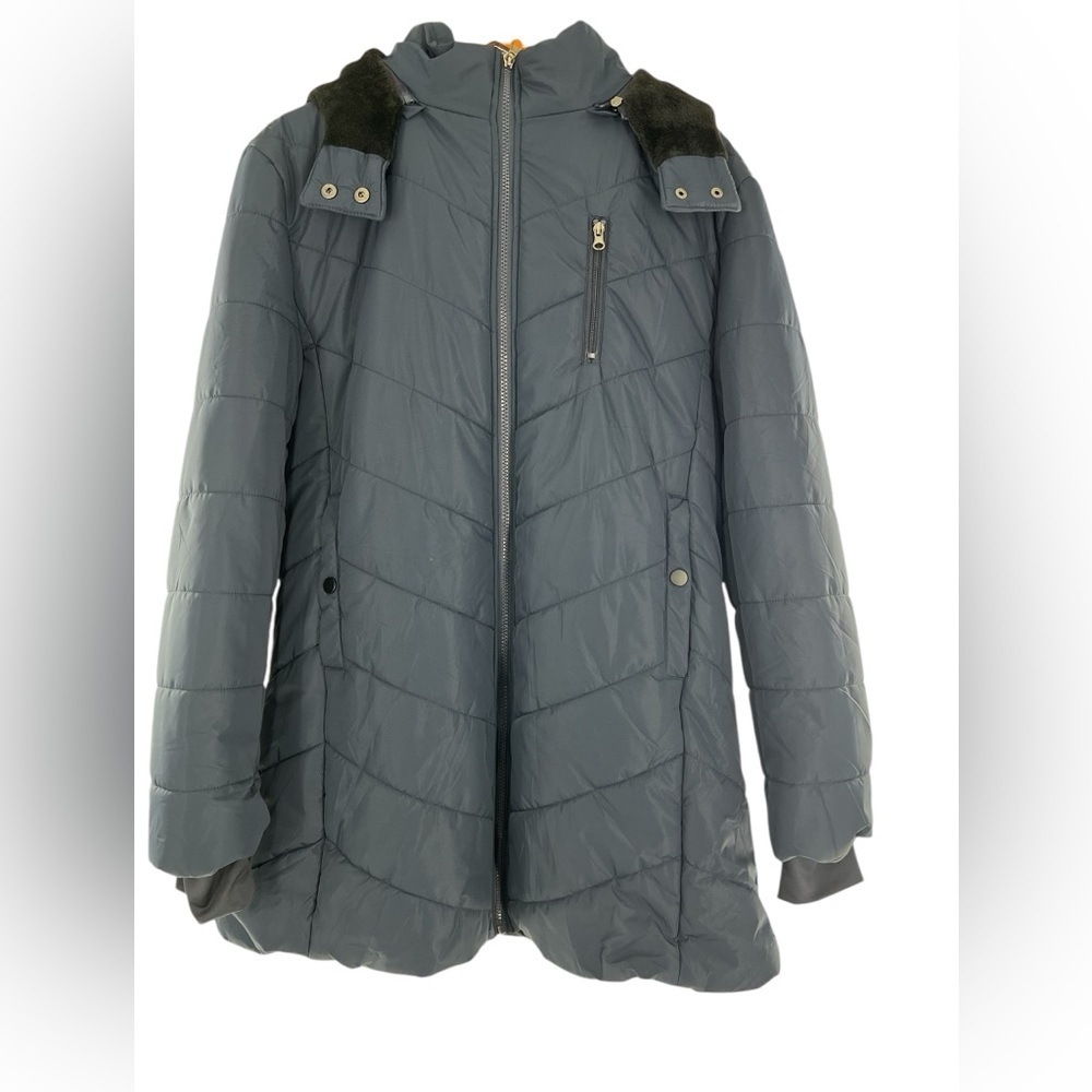 NWT Navy 3 Pocket Coat Zip Coat with Fleece lining XL